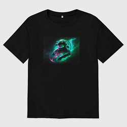 Футболка оверсайз мужская Космическая дымка, цвет: черный