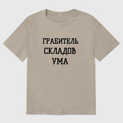 Футболка оверсайз мужская Грабитель складов ума, цвет: миндальный