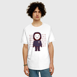 Футболка оверсайз мужская Anonymous gamer, цвет: белый — фото 2