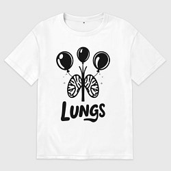 Мужская футболка оверсайз Легкие и воздушные шарики