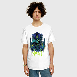 Футболка оверсайз мужская Ghost Papa Of The World, цвет: белый — фото 2