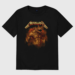 Футболка оверсайз мужская Metallica Funny Monster, цвет: черный