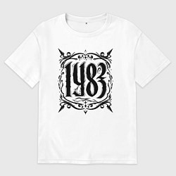 Футболка оверсайз мужская Витражный стиль 1983, цвет: белый