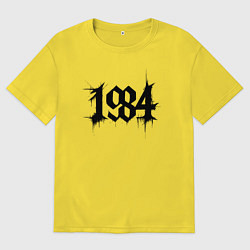 Футболка оверсайз мужская Готический год 1984, цвет: желтый