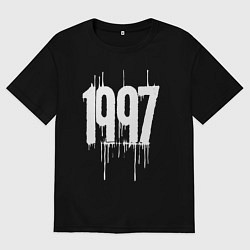 Футболка оверсайз мужская Ретро-стиль 1997 года, цвет: черный