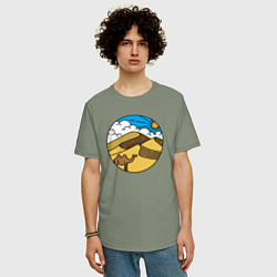 Футболка оверсайз мужская Desert camel, цвет: авокадо — фото 2