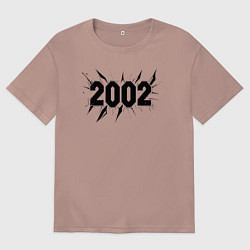 Футболка оверсайз мужская Разрыв времени 2002, цвет: пыльно-розовый