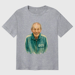 Мужская футболка оверсайз Игрок 001 Игра в кальмара