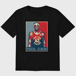 Футболка оверсайз мужская Pascal Siakam, цвет: черный