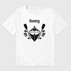 Футболка оверсайз мужская Гребная гармония, цвет: белый