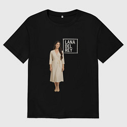 Мужская футболка оверсайз Lana Del Rey в белом платье