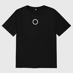 Футболка оверсайз мужская Игра в кальмара круг, цвет: черный