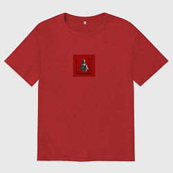 Футболка оверсайз мужская Альбом Молитвы Анекдоты Тосты, цвет: красный