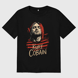 Мужская футболка оверсайз Курт Кобейн с надписью