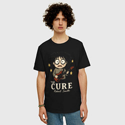 Футболка оверсайз мужская The Cure рок группа, цвет: черный — фото 2