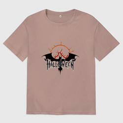 Мужская футболка оверсайз Эмблема Хэллоуин