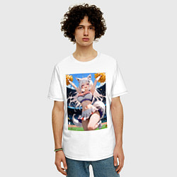 Футболка оверсайз мужская Зажигательный танец черлидера, цвет: белый — фото 2