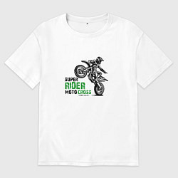 Мужская футболка оверсайз Super rider moto cross