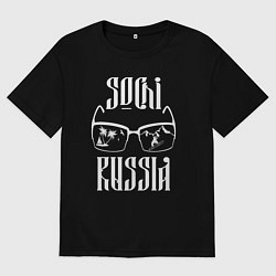Мужская футболка оверсайз Курорт Сочи темные ночи