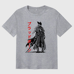 Футболка оверсайз мужская Охотница из Bloodborne, цвет: меланж