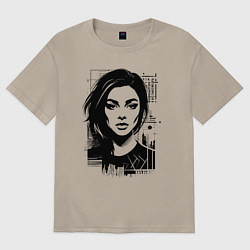 Мужская футболка оверсайз Саша Грей в урбан стиле