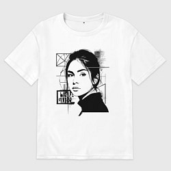 Футболка оверсайз мужская Саша Грей в стиле арт, цвет: белый