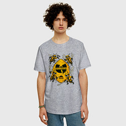 Футболка оверсайз мужская Wu-tang clan пчелки, цвет: меланж — фото 2