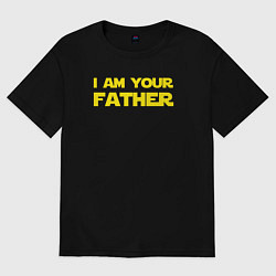 Футболка оверсайз мужская I am your father, цвет: черный