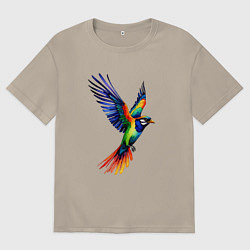 Футболка оверсайз мужская The blue raven, цвет: миндальный