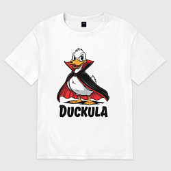 Мужская футболка оверсайз Утка - вампир