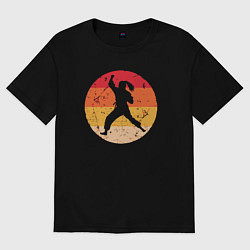 Футболка оверсайз мужская Judo girl, цвет: черный