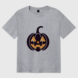 Мужская футболка оверсайз Тыква Джек фонарь Хэллоуин