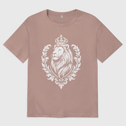 Мужская футболка оверсайз Геральдический лев в короне