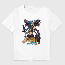 Футболка оверсайз мужская Джинкс League of Legends, цвет: белый