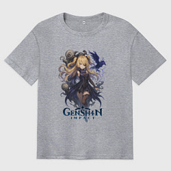 Мужская футболка оверсайз Фишль Genshin Impact