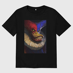 Мужская футболка оверсайз Черный плащ - Квага