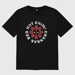 Футболка оверсайз мужская Red hot chimi changas, цвет: черный
