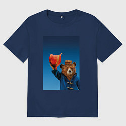 Футболка оверсайз мужская Паддингтон, цвет: тёмно-синий