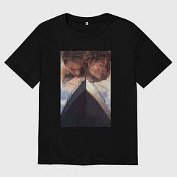 Футболка оверсайз мужская Титаник любви, цвет: черный