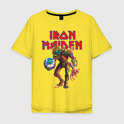 Футболка оверсайз мужская Iron Maiden, цвет: желтый