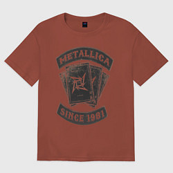 Футболка оверсайз мужская Metallica: since 1981, цвет: кирпичный
