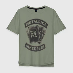 Футболка оверсайз мужская Metallica: since 1981, цвет: авокадо
