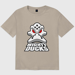 Футболка оверсайз мужская HC Anaheim Ducks, цвет: миндальный