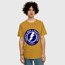 Футболка оверсайз мужская HC Tampa Bay Lightning, цвет: горчичный — фото 2