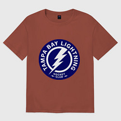 Футболка оверсайз мужская HC Tampa Bay Lightning, цвет: кирпичный