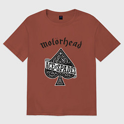 Футболка оверсайз мужская Motorhead: Ace of spades, цвет: кирпичный