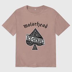 Футболка оверсайз мужская Motorhead: Ace of spades, цвет: пыльно-розовый