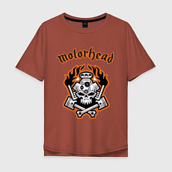 Футболка оверсайз мужская Motorhead, цвет: кирпичный
