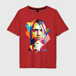 Мужская футболка оверсайз Kurt Cobain: Colors