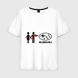 Мужская футболка оверсайз I love subaru